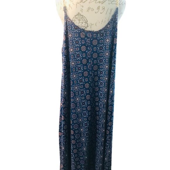 Ashley Stewart Blue Floral with Gold Chain Straps Size 3X - Picture 4 of 10